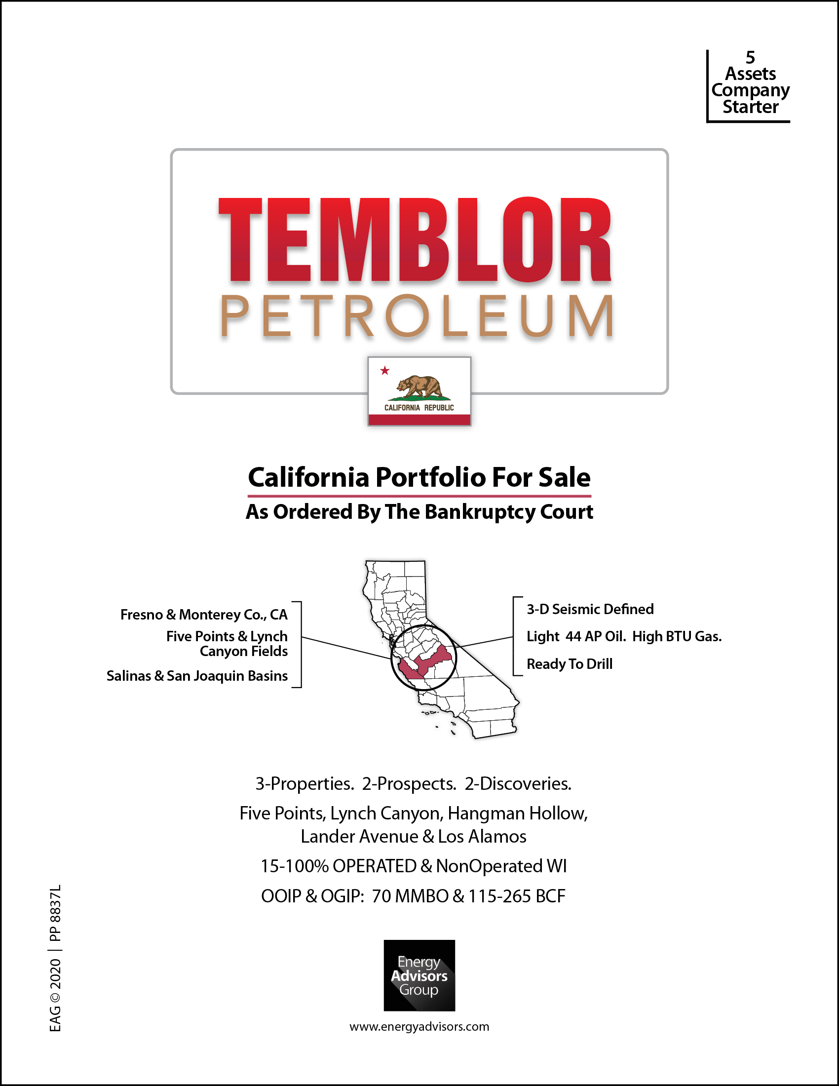 COURT ORDERED SALE - Energy Advisors Group COURT ORDERED SALE